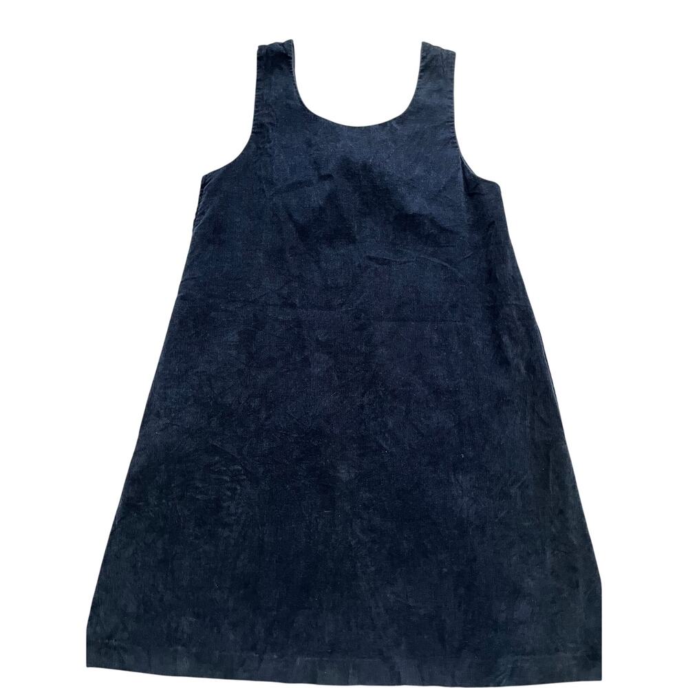 Alliance corduroy dress blue XL jumper overall layer cottagecore Vtg 90’s